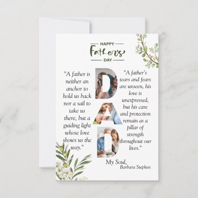 Dia de os pais Feliz do Branch Olive (Frente)