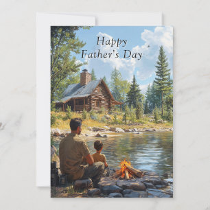 Dia de os pais Padre & Son Log Campfire