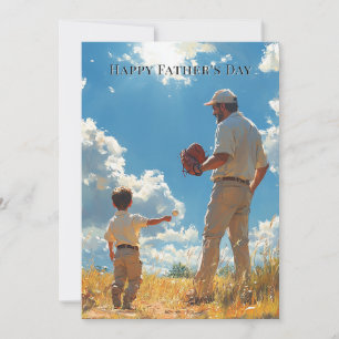 Dia de os pais Pai e Filho Jogando Baseball