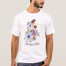 Dia de os pais T-Shirt com Impressão de Mensagem P
