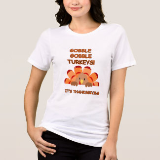 DIA DE PERU! Camiseta engraçada de Ação de Graças