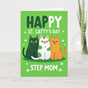 Dia de Santa Catarina Cartão de Padrão de Gatos