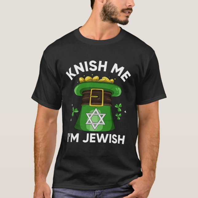 Dia de São Patrício Camisa me beije Eu sou judeu E (Frente)
