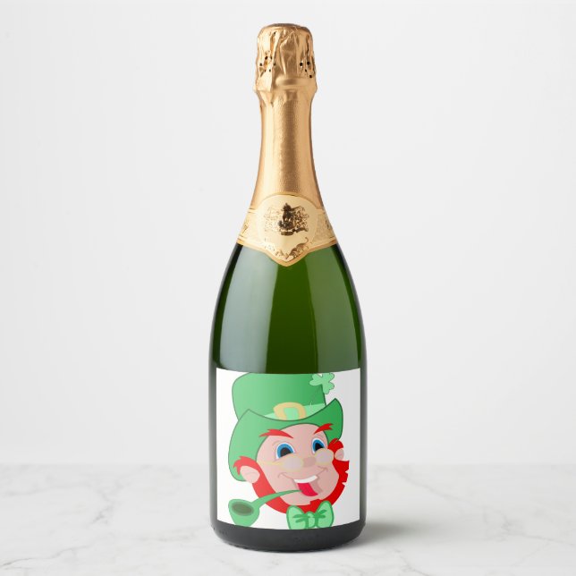 Dia de São Patrício, champanhe, rótulos 🍾 (Frente)