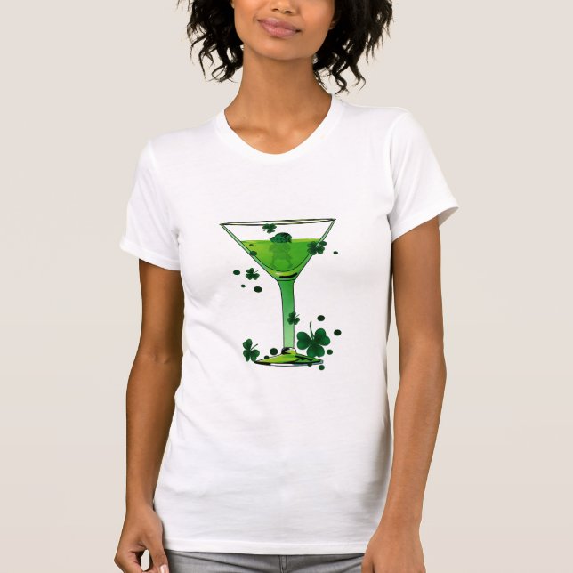 Dia de São Patrício Coquetel Verde com Camisa Lepr (Frente)