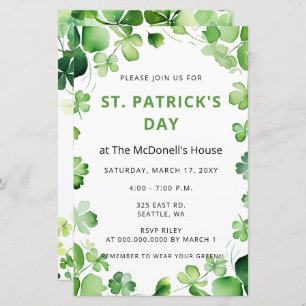 Dia de São Patrício de Shamrock do Clover Verde Or
