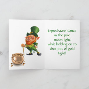 DIA DE SÃO PATRÍCIO, LEPRECHAUNS DANÇAM cartão