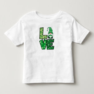 Dia de São Patrício Love Gnome Toddler T-shirt