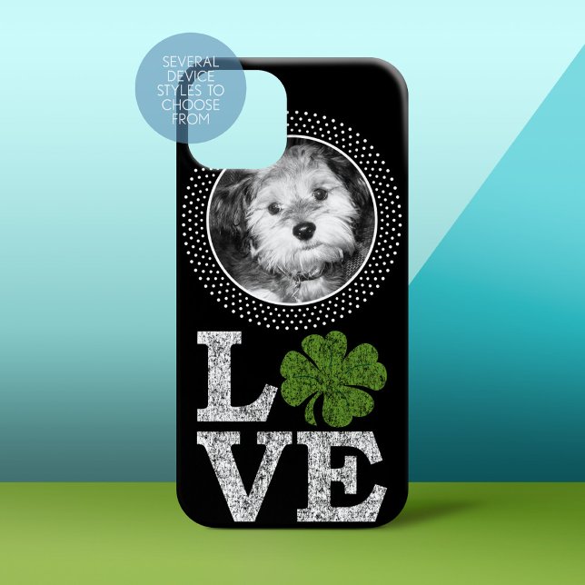 Dia de São Patrício Love with Irish Shamrock and P (Personalized Phone Case)
