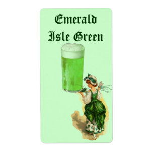 Dia de São Patrício verde irlandês da etiqueta
