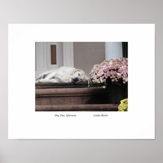 Dia do Cachorro à tarde por Linda Becker Poster (Frente)