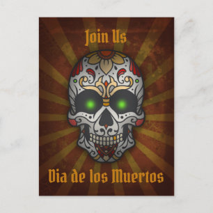 Dia do Crânio do Açúcar Morto   Cartão postal 