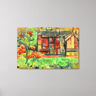 Dia do outono quente no País de Gales na canvas