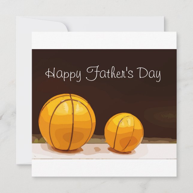 Dia do Pai de Basquete com bola de pai e filho (Frente)