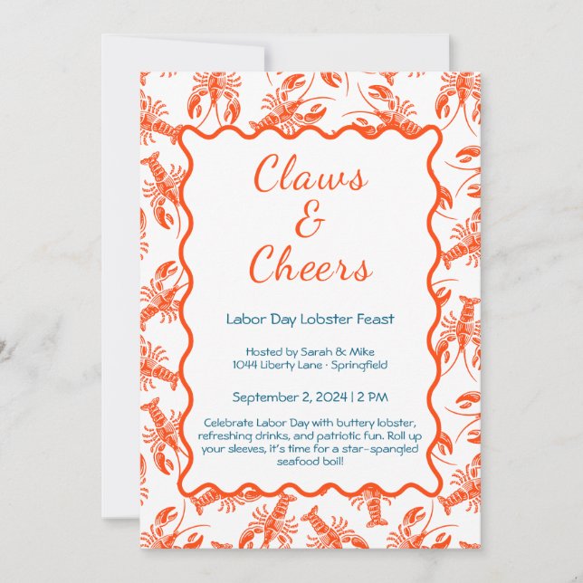 Dia do Trabalhador Lagosta Convite à Exploração de (Frente)