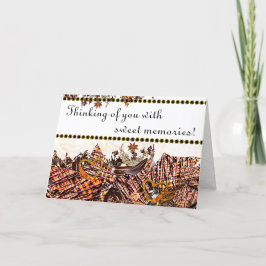 DIA DOCE SOL! :)  5 X 7 "PENSANDO EM VOCÊ" CARTÃO