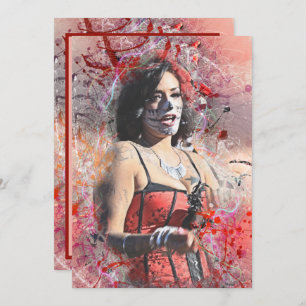 Dia dos Adoráveis da Mulher Morta no Cartão de Des