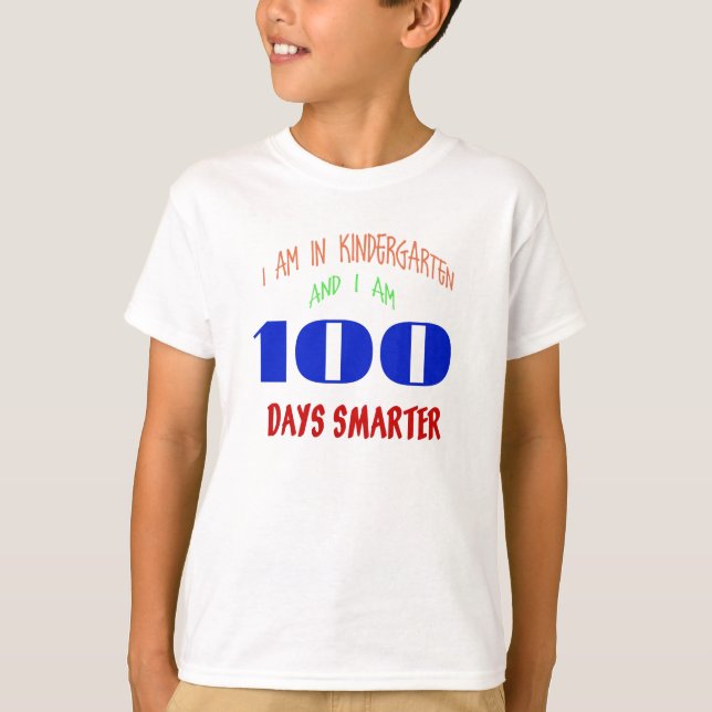 Dia dos Kindergarteners 100 do t-shirt da escola (Frente)