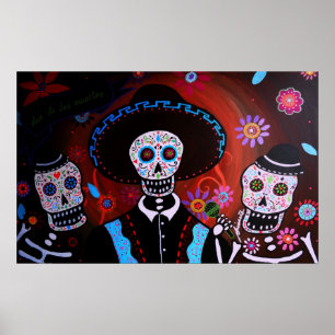 dia dos mariachis dos tres do poster inoperante