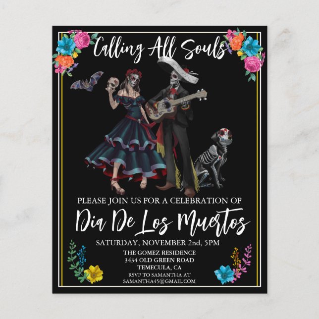 Dia dos Mortos de Muertos Fiesta (Frente)