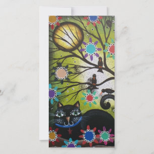 Dia dos Mortos, Gato Negro Art_ Cartão com fotos