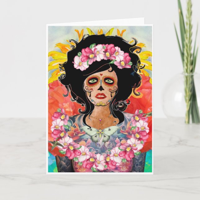 DIA DOS MORTOS POR TRISTAN BERLUND CARTÃO (Frente)