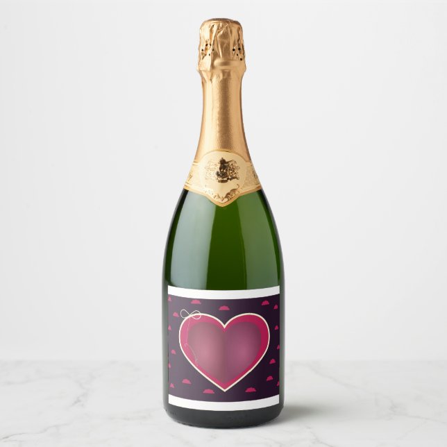 Dia dos Namorados, rótulos de champanhe 🍾 🥂 (Frente)