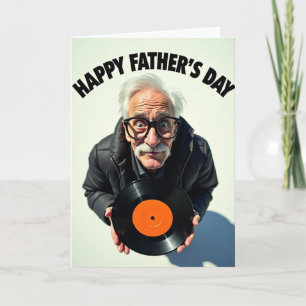 Dia dos Pais Alegre Cartão de Vinil