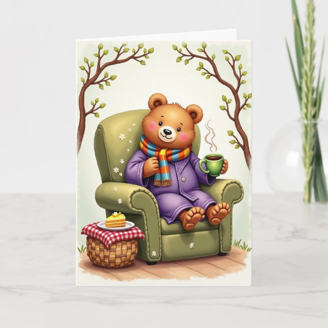 Dia dos Pais Pacífico Cartão do Urso (Frente)