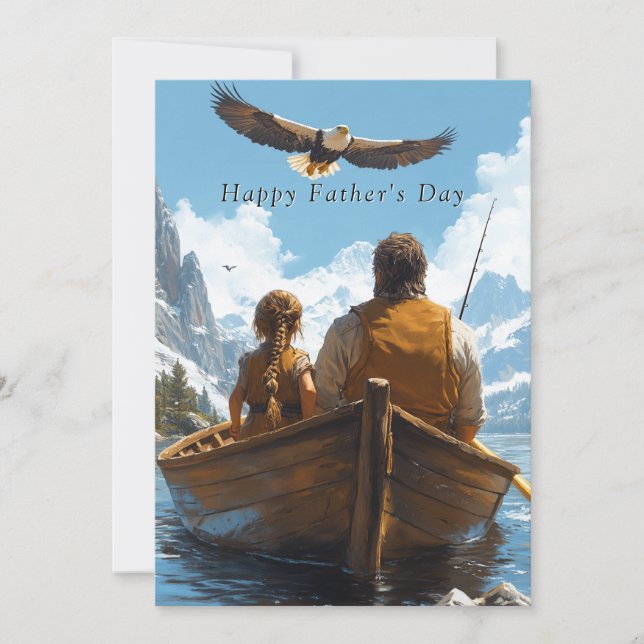 Dia dos Pais Pai e Filha Pescando (Frente)