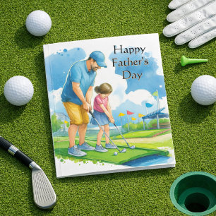 Dia dos Pais Papai / Filha Cartão de Minigolfe