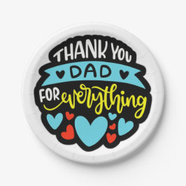 Dia dos Pais Prato de Papel