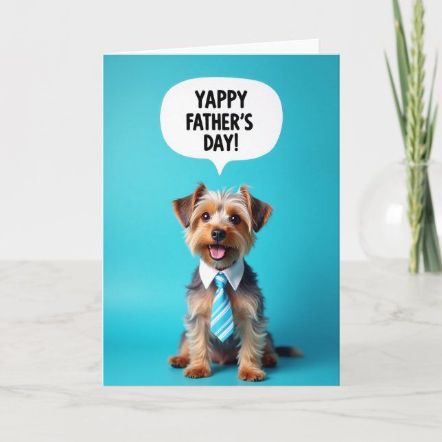 Dia dos Pais Yappy Cartão de Retrato (Frente)