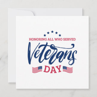 Dia dos Veteranos - Honrando todos os que serviram