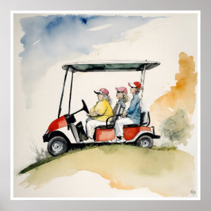 Dia em Movimento - Impressão de Arte do Golfe
