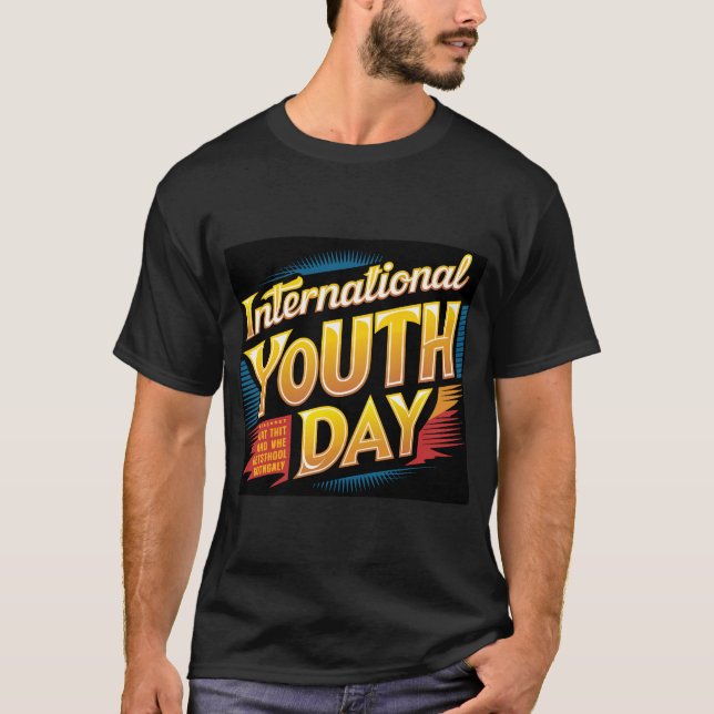 Dia Internacional da Juventude, design de t-shirt (Frente)