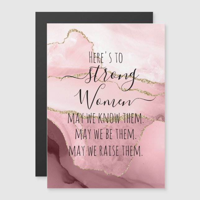 Dia Internacional da Mulher | Mulheres fortes magn (Frente/Verso)