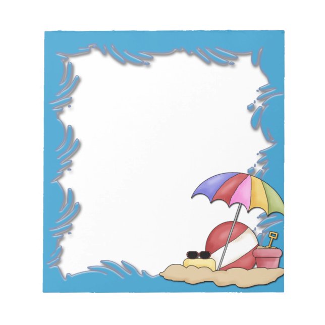 Dia No Bloco De Notas Da Praia (Frente)