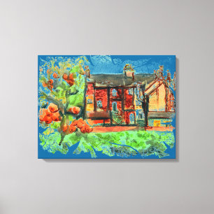Dia quente do outono em Wales em canvas