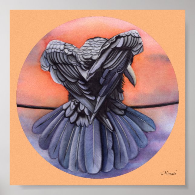 Diablo The Crow Black Raven Art Impressão Miranda (Frente)