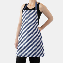 Diagonal navy blue and white stripes pattern