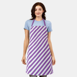 Diagonal purple and white stripes pattern
