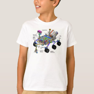 Diagrama de Peças do Mars Rover, Camiseta de Ciênc