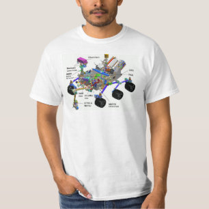 Diagrama de Peças do Mars Rover, Camiseta de Ciênc