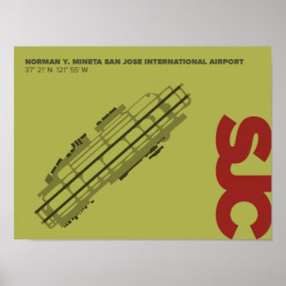 Diagrama do Aeroporto de San Jose (SJC) Poster