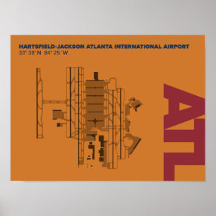Diagrama Poster do Aeroporto de Atlanta (ATL)