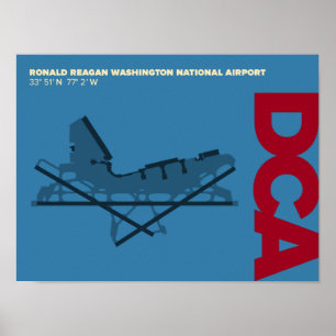 Diagrama Poster do Aeroporto Nacional de Reagan (D