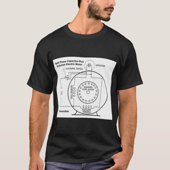 Diagrama T-Shirt Do Motor De Indução Fracionada (Frente)