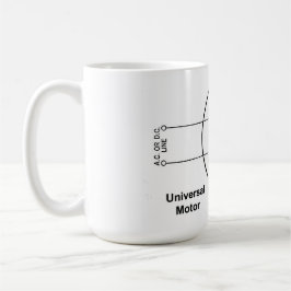 Diagrama Universal do Motor na Caneca de Café