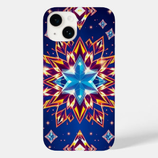Diamante Azul Brilhante com Telefone Brilhante Ama